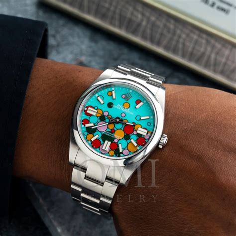 rolex turquoise dial price|rolex turquoise dial 41mm.